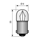 Indicatie- en signaleringslamp Vezalux Ba9s T9x23